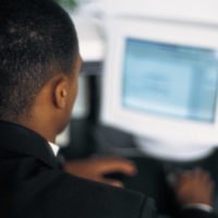 Man sitting at computer