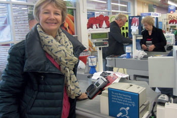 Shona Hudson checking hearing loops