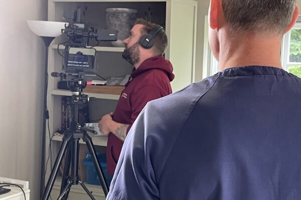 Behind the scenes filming our latest video on Sudden Hearing Loss